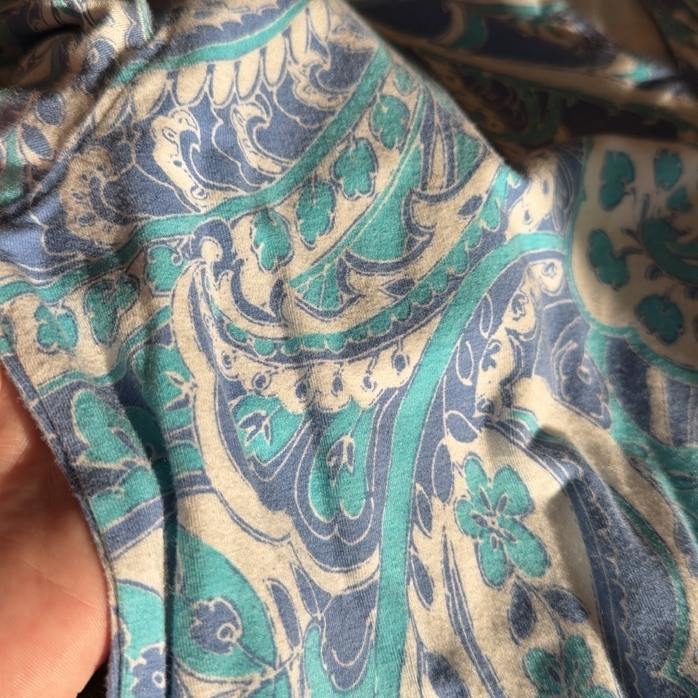 COOLIBAR oceanside tunic dress in aura blue summertime paisley - Picture 6 of 10